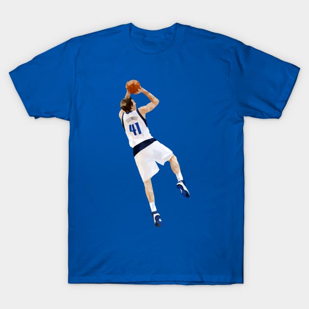 Dirk Nowitzki Fadeaway T-Shirt by rattraptees